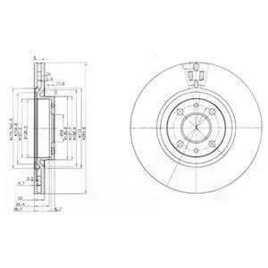 Гальмівний диск DELPHI BG2407