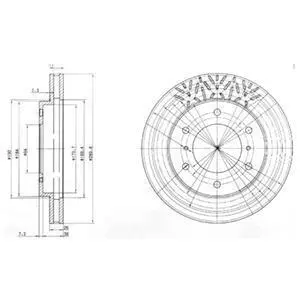 Диск гальмівний MITSIBISHI Pagero "F D=290mm "99-06 DELPHI BG3812
