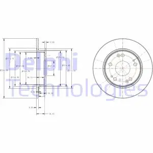 Гальмівний диск DELPHI BG4118C